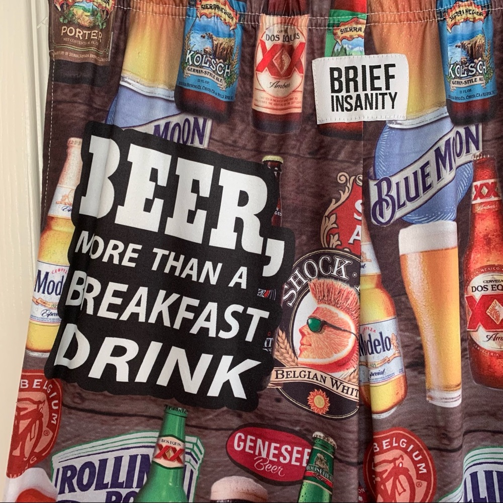Brief Insanity Beer for Breakfast All Over Graphic Lounge Pants - Picture 3 of 5